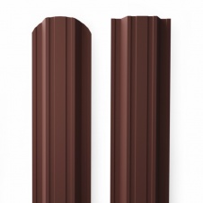 Металлический штакетник Plaza 120 Шоколадно-коричневый RAL 8017