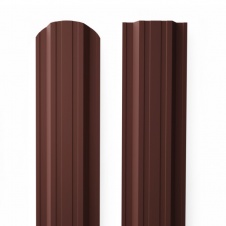 Металлический штакетник Plaza 120 Шоколадно-коричневый двусторонний RAL 8017/8017