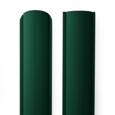 Металлический штакетник Зеленый мох двусторонний Rondo 129 RAL6005/6005