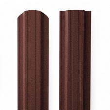 Металлический штакетник Plaza 105 Шоколадно-коричневый текстурированный RAL 8017т
