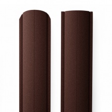 Металлический штакетник Rondo 129 Шоколадно-коричневый текстурированный RAL 8017т
