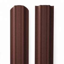 Металлический штакетник Plaza 120 Шоколадно-коричневый текстурированный RAL 8017т
