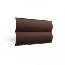 Металлосайдинг Бревно Шоколадно-коричневый текстурированный RAL 8017т